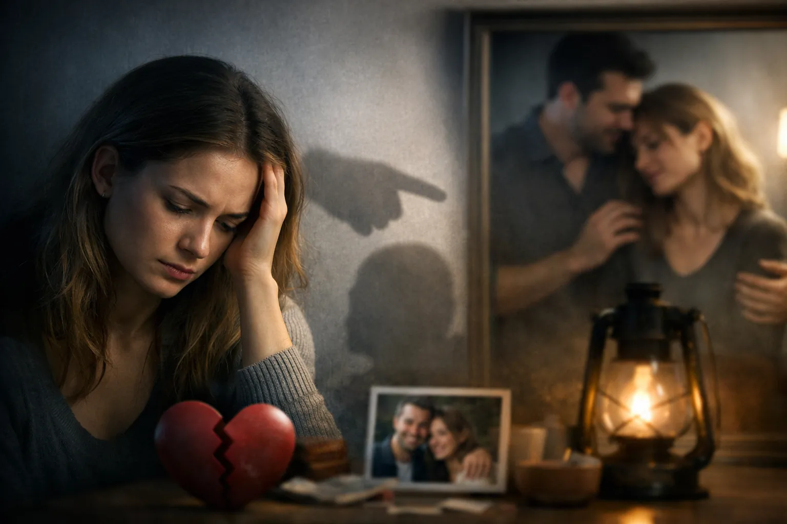 femme sous emprise émotionnelle dans une relation toxique manipulation psychologique couple