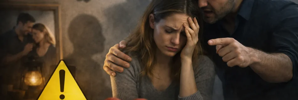femme victime de manipulation psychologique dans un couple toxique emprise émotionnelle