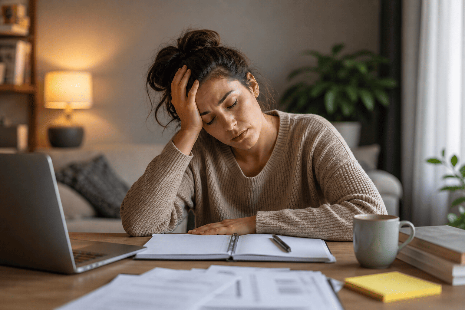 fatigue mentale femme épuisée travail charge mentale stress quotidien surcharge