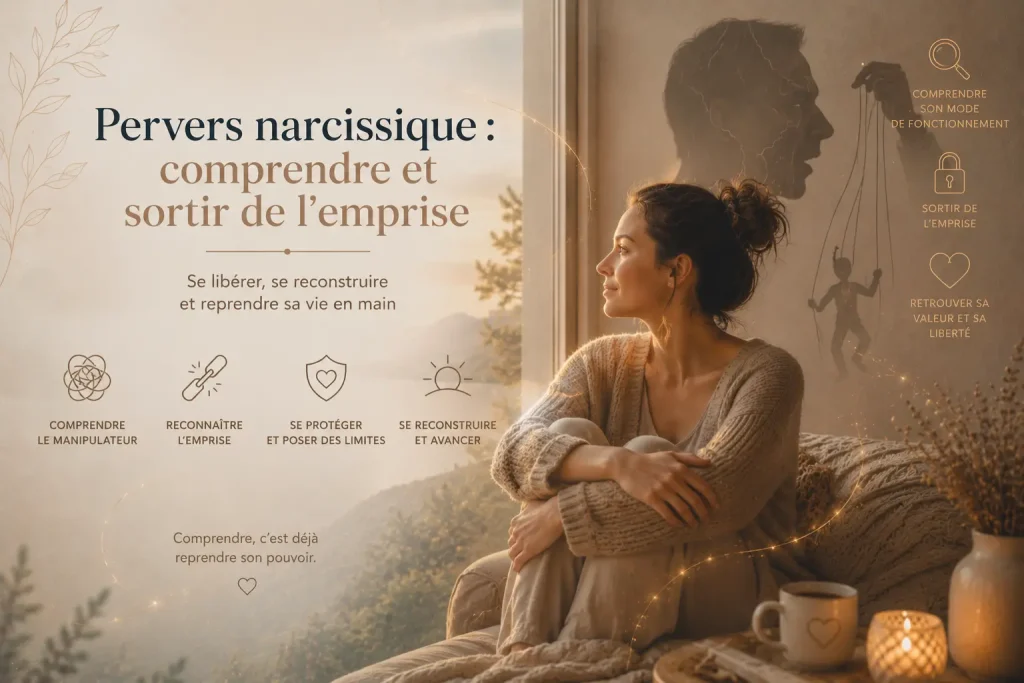 Illustration de reconstruction émotionnelle après une relation toxique avec un pervers narcissique