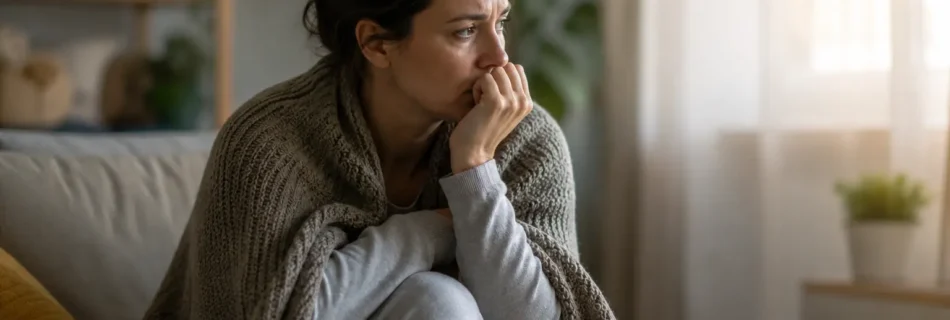 femme anxieuse système nerveux bloqué en mode survie